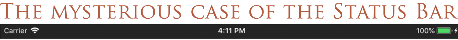 The Mysterious Case of the Status Bar